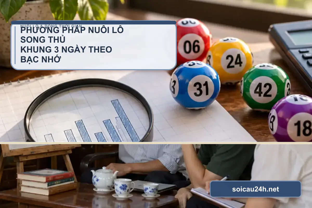 Sơ đồ minh họa phương pháp nuôi lô song thủ khung 3 ngày theo bạc nhớ.