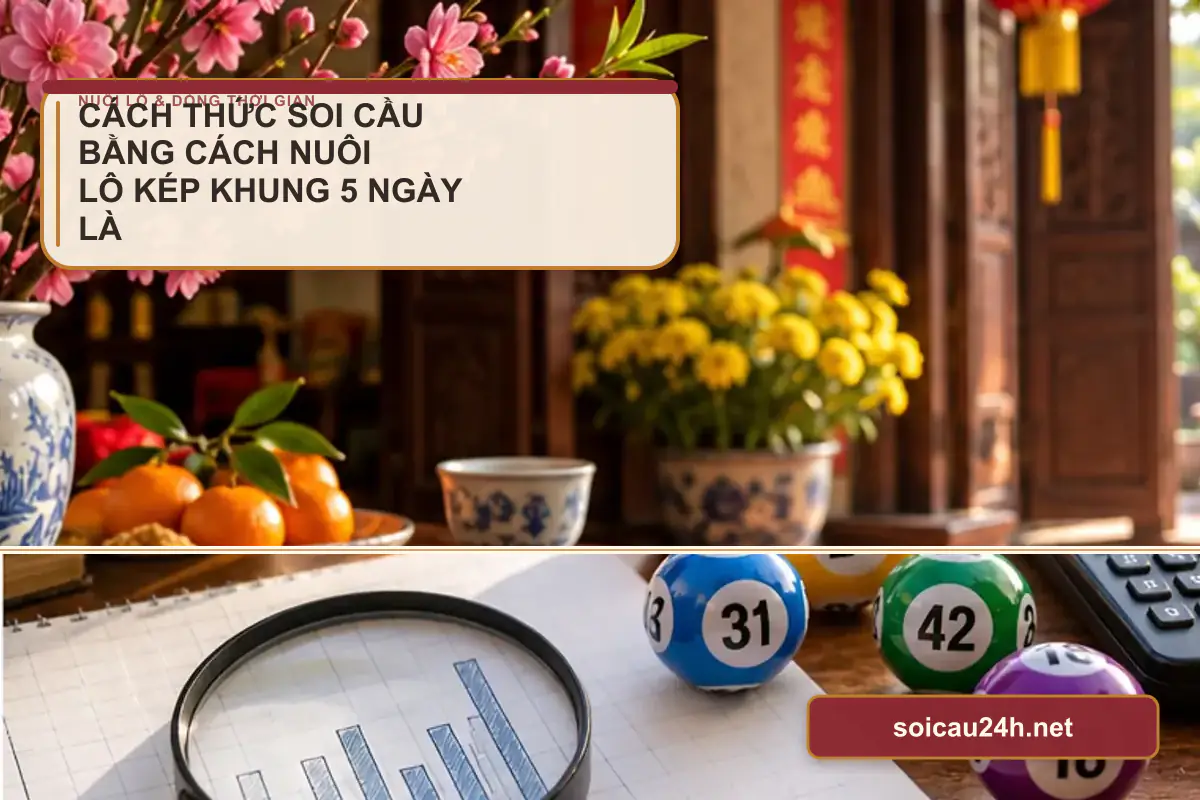 Sơ đồ minh họa cách thức soi cầu bằng cách nuôi lô kép khung 5 ngày là gì?.