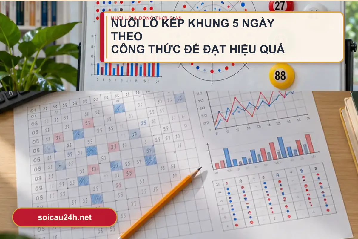 Sơ đồ minh họa nuôi lô kép khung 5 ngày theo công thức để đạt hiệu quả.