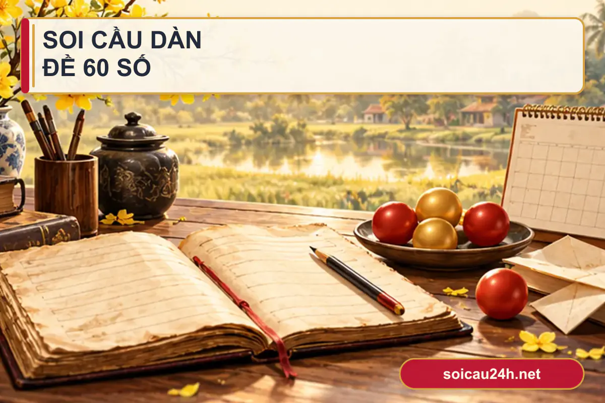 Sơ đồ minh họa soi cầu dàn đề 60 số.