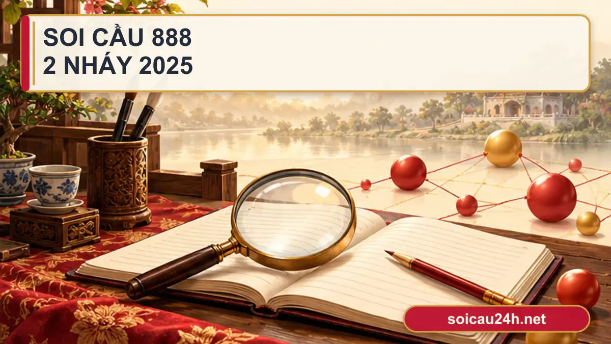 Minh họa soi cầu 888 2 nháy 2025 theo phong cách xổ số Việt Nam.