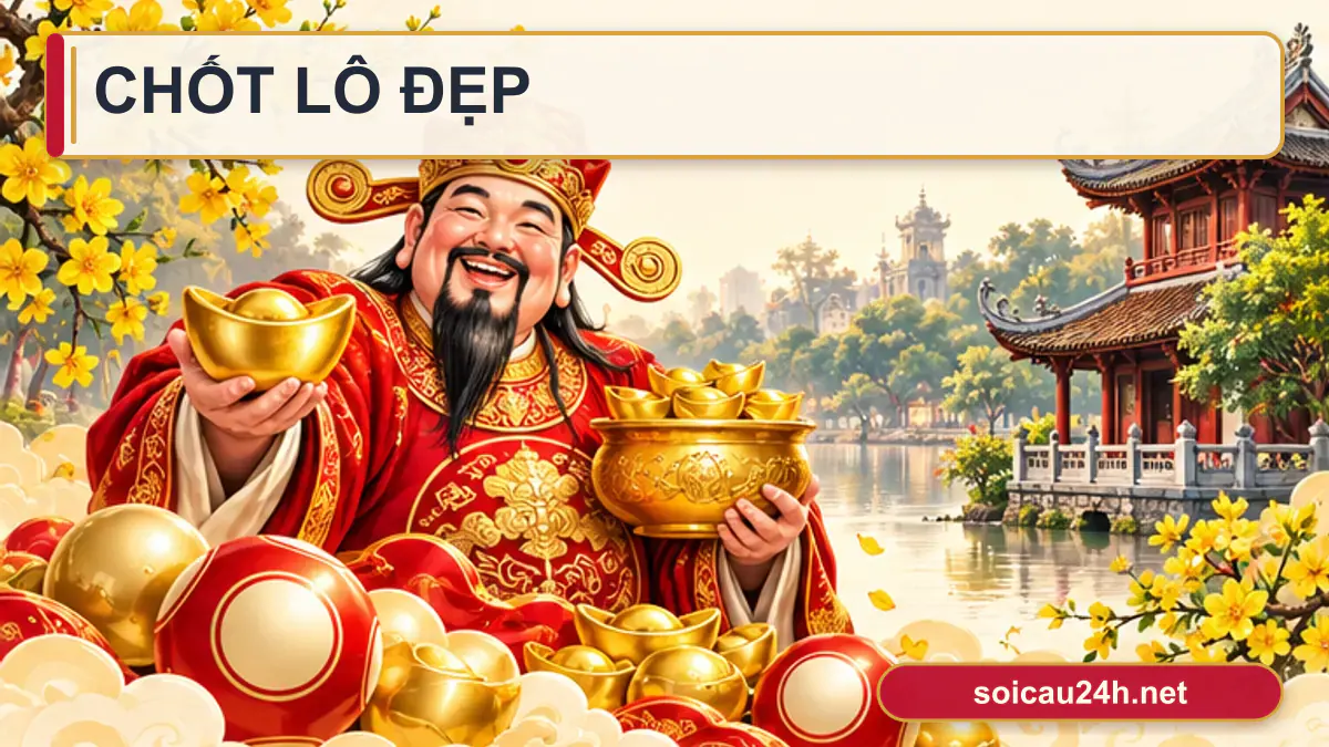 Minh họa chốt lô đẹp theo phong cách xổ số Việt Nam.