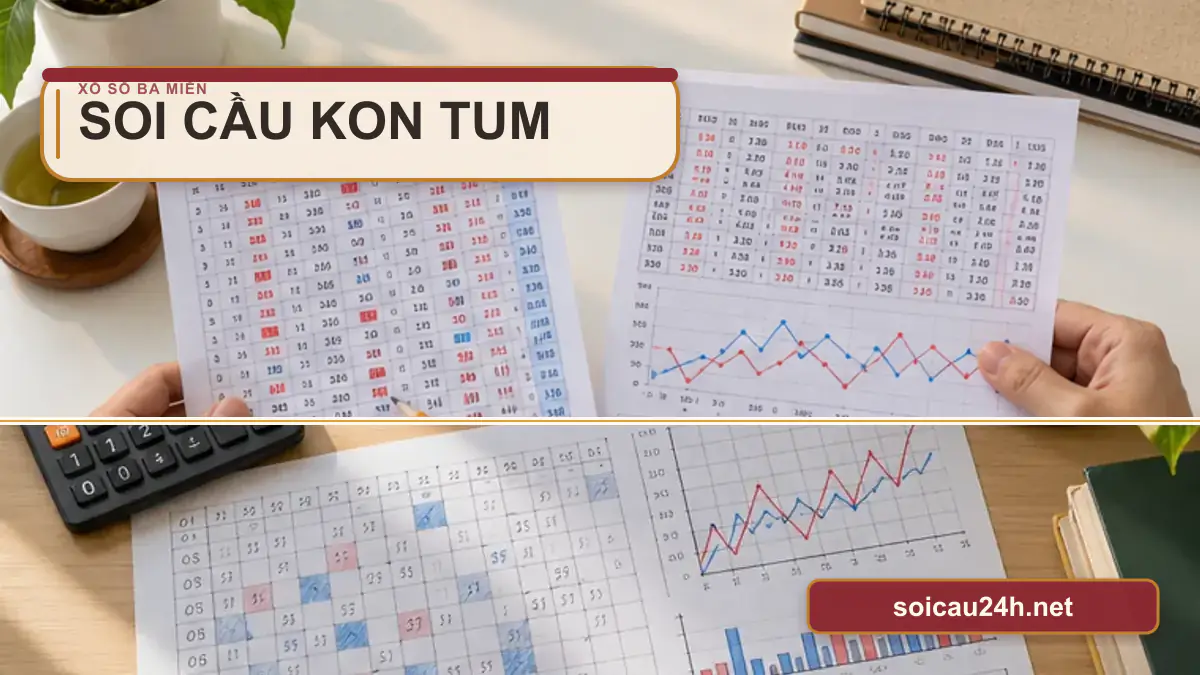 Minh họa dự đoán XSKT - Soi cầu xổ số Kon Tum theo phong cách xổ số Việt Nam.
