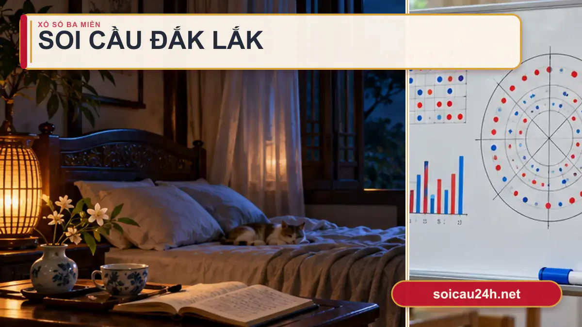 Minh họa dự đoán XSDLK - Soi cầu xổ số Đắk Lắk theo phong cách xổ số Việt Nam.