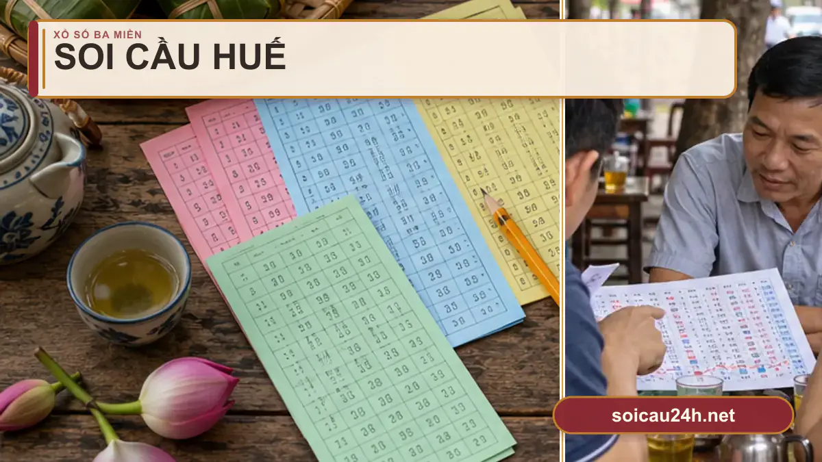 Minh họa dự đoán XSTTH - Soi cầu xổ số Huế theo phong cách xổ số Việt Nam.