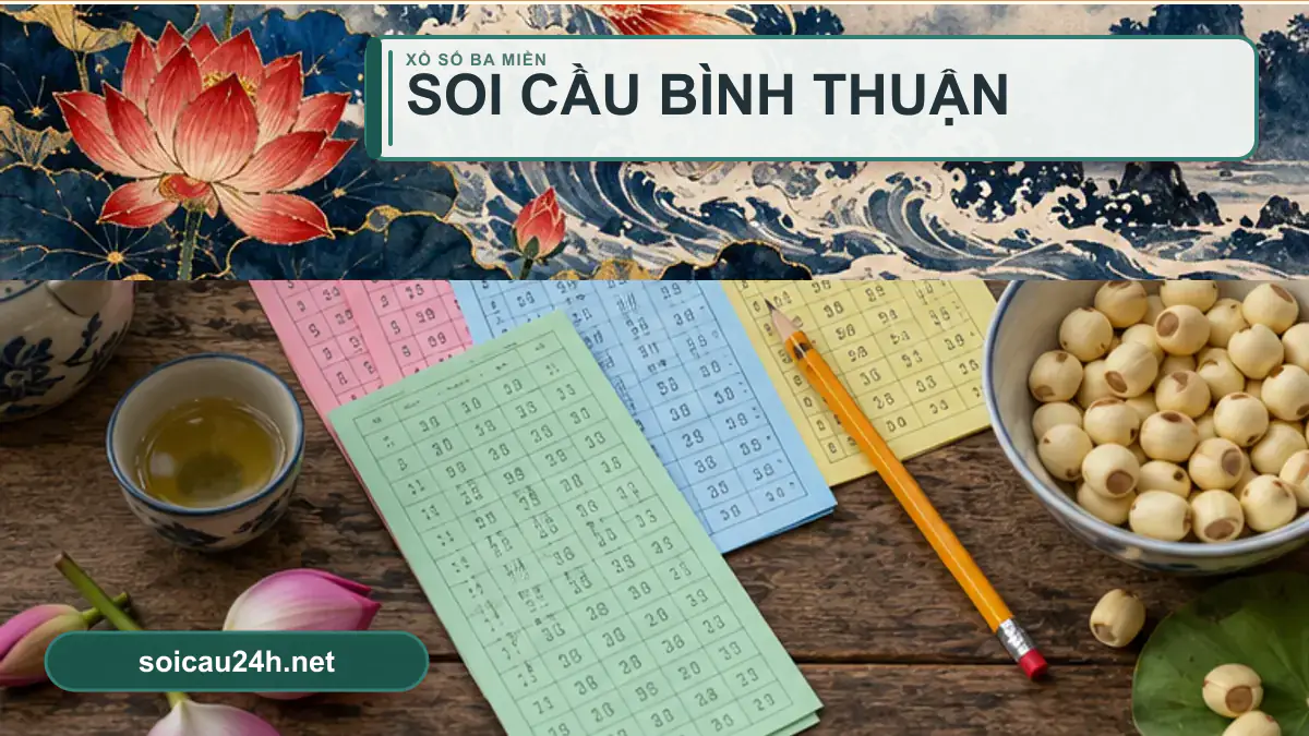 Minh họa dự đoán XSBTH - Soi cầu xổ số Bình Thuận theo phong cách xổ số Việt Nam.