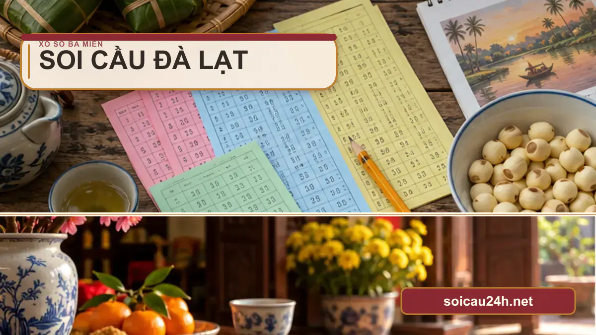 Minh họa dự đoán XSDL - Soi cầu xổ số Đà Lạt theo phong cách xổ số Việt Nam.