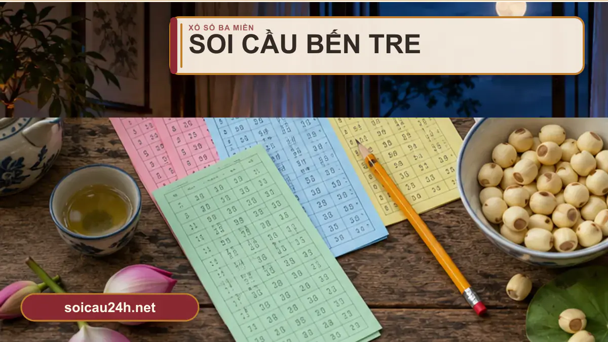 Minh họa dự đoán XSBTR - Soi cầu xổ số Bến Tre theo phong cách xổ số Việt Nam.