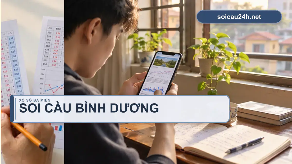 Minh họa dự đoán XSBD - Soi cầu xổ số Bình Dương theo phong cách xổ số Việt Nam.
