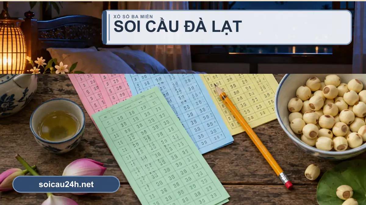 Minh họa dự đoán XSDL - Soi cầu xổ số Đà Lạt theo phong cách xổ số Việt Nam.