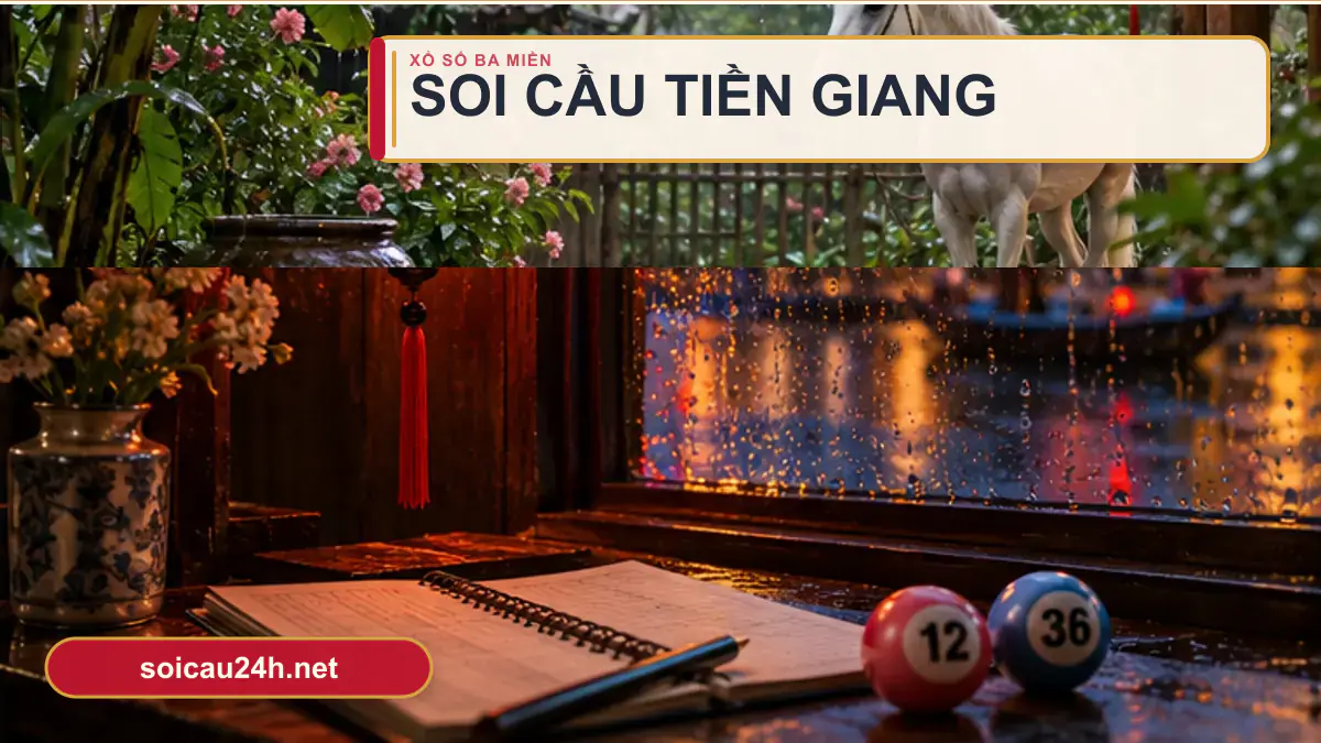 Minh họa dự đoán XSTG - Soi cầu xổ số Tiền Giang theo phong cách xổ số Việt Nam.