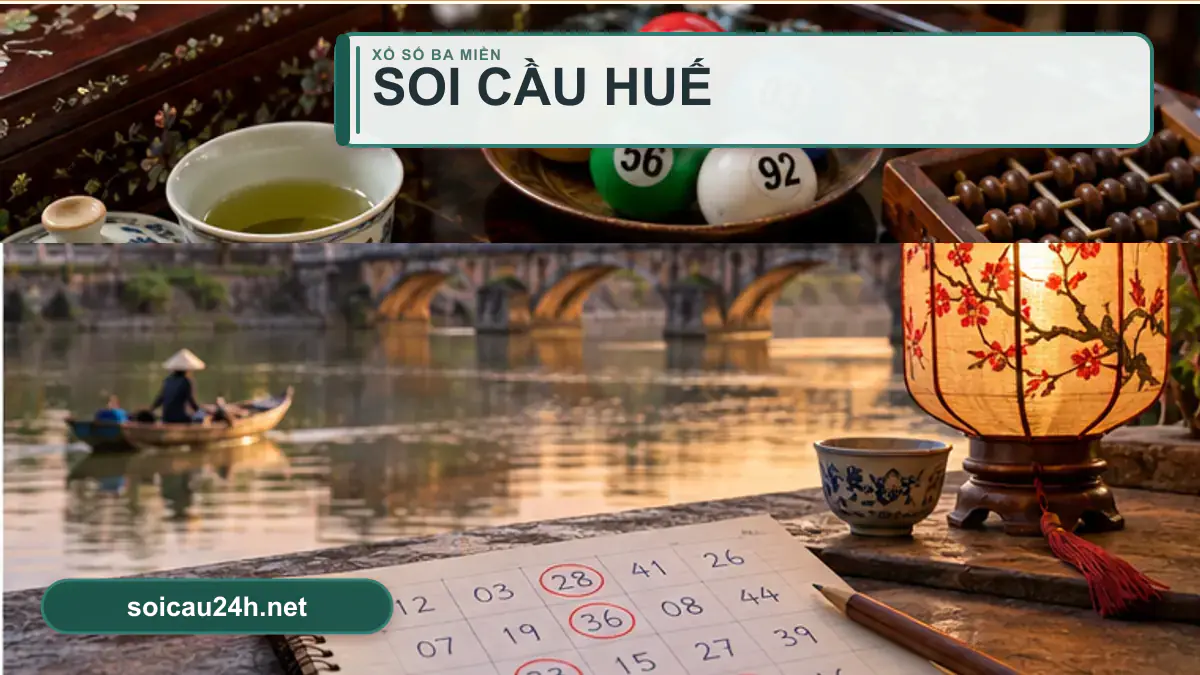 Minh họa dự đoán XSTTH - Soi cầu xổ số Huế theo phong cách xổ số Việt Nam.