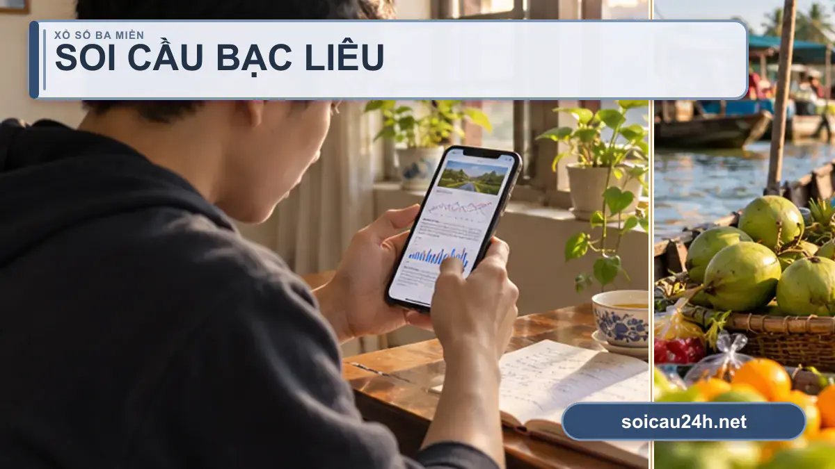 Minh họa dự đoán XSBL - Soi cầu xổ số Bạc Liêu theo phong cách xổ số Việt Nam.
