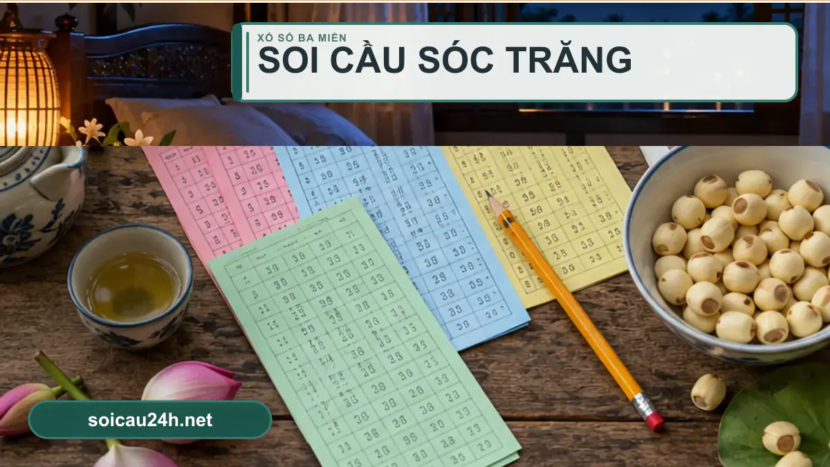 Minh họa dự đoán XSST - Soi cầu xổ số Sóc Trăng theo phong cách xổ số Việt Nam.