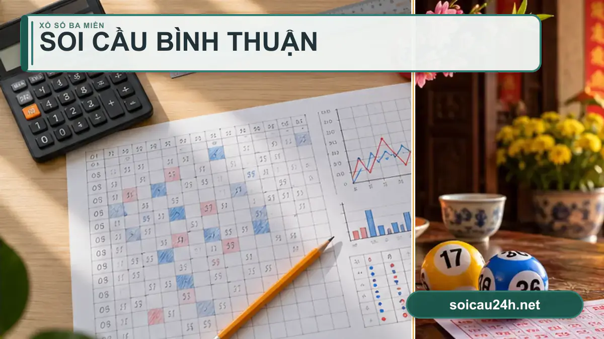Minh họa dự đoán XSBTH - Soi cầu xổ số Bình Thuận theo phong cách xổ số Việt Nam.