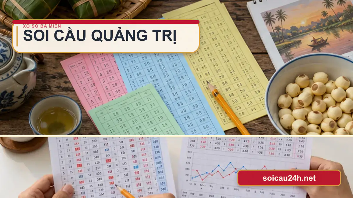 Minh họa dự đoán XSQT - Soi cầu xổ số Quảng Trị theo phong cách xổ số Việt Nam.