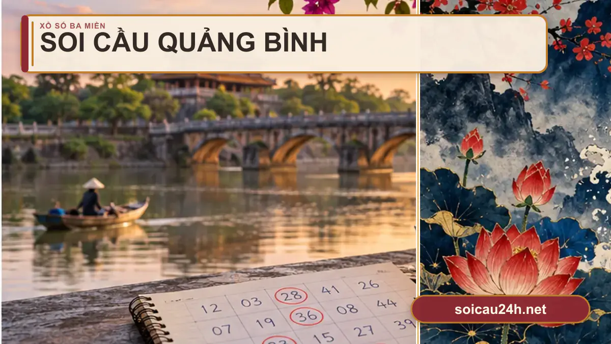 Minh họa dự đoán XSQB - Soi cầu xổ số Quảng Bình theo phong cách xổ số Việt Nam.