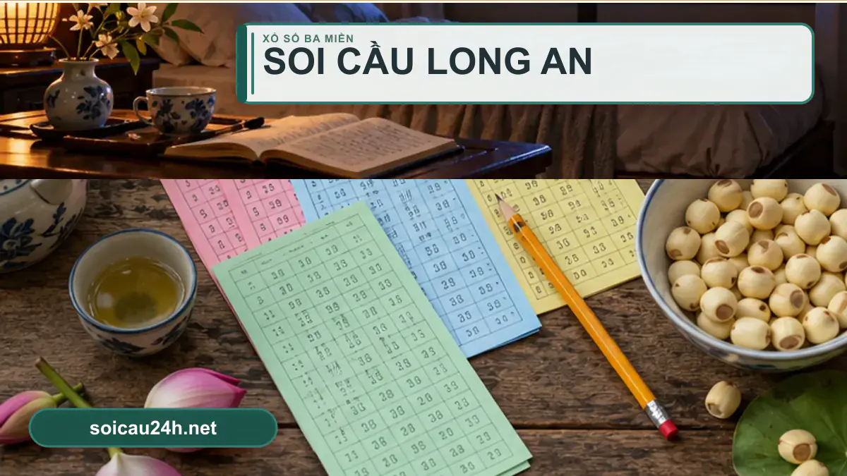 Minh họa dự đoán XSLA - Soi cầu xổ số Long An theo phong cách xổ số Việt Nam.