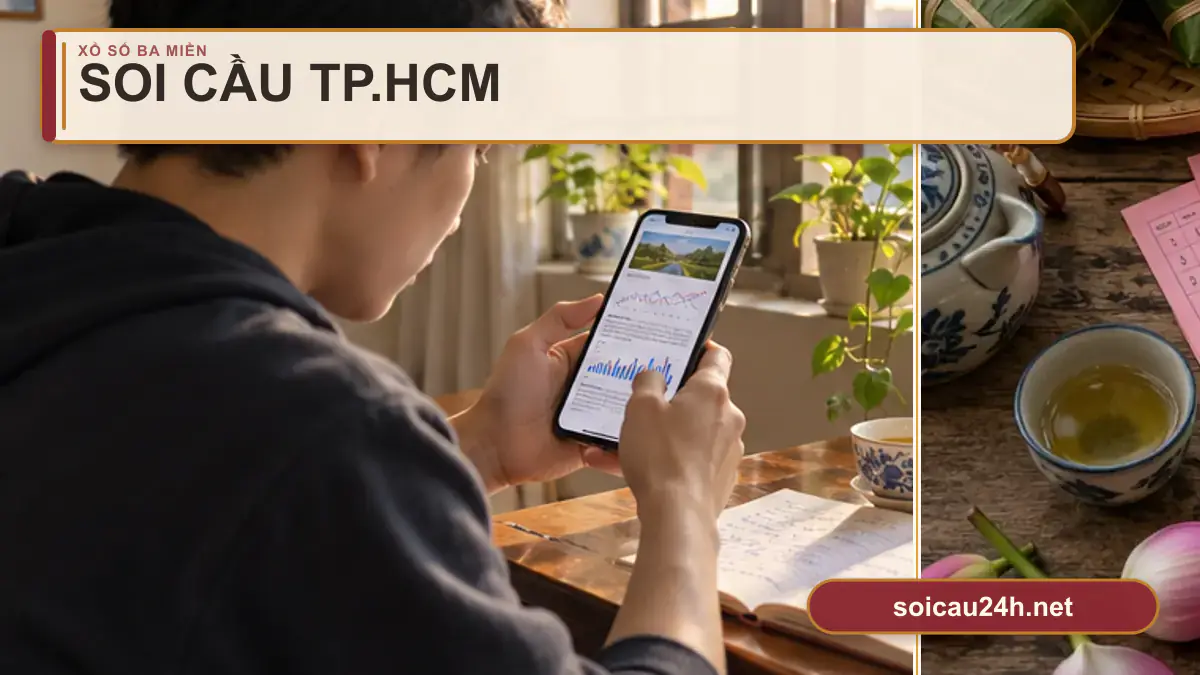 Minh họa dự đoán XSHCM - Soi cầu xổ số TP.HCM theo phong cách xổ số Việt Nam.