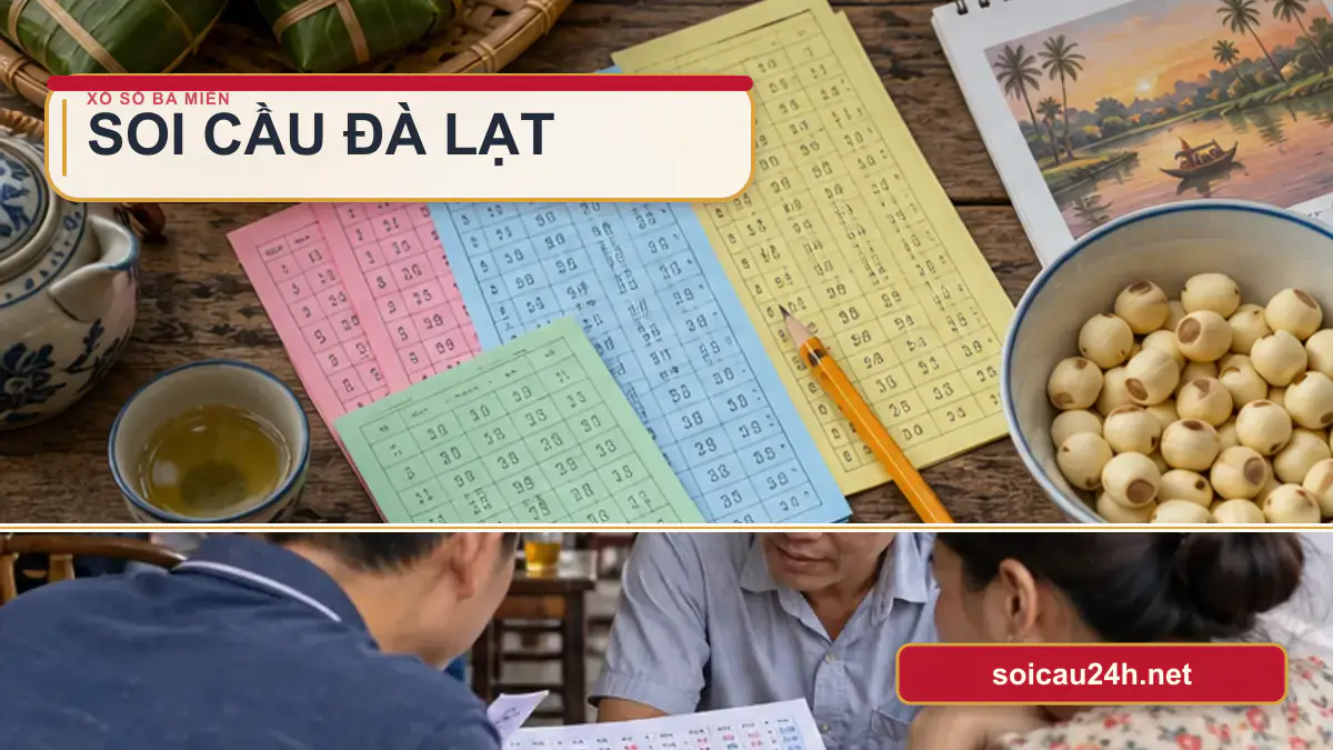 Minh họa dự đoán XSDL - Soi cầu xổ số Đà Lạt theo phong cách xổ số Việt Nam.