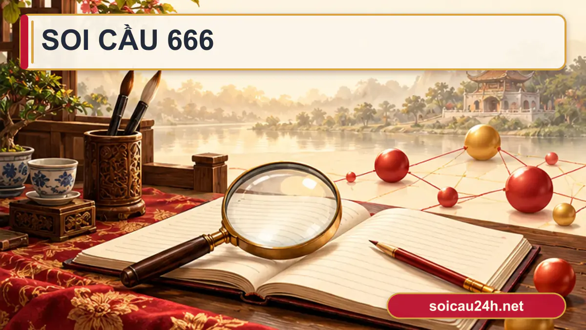 Minh họa soi cầu 666 theo phong cách xổ số Việt Nam.