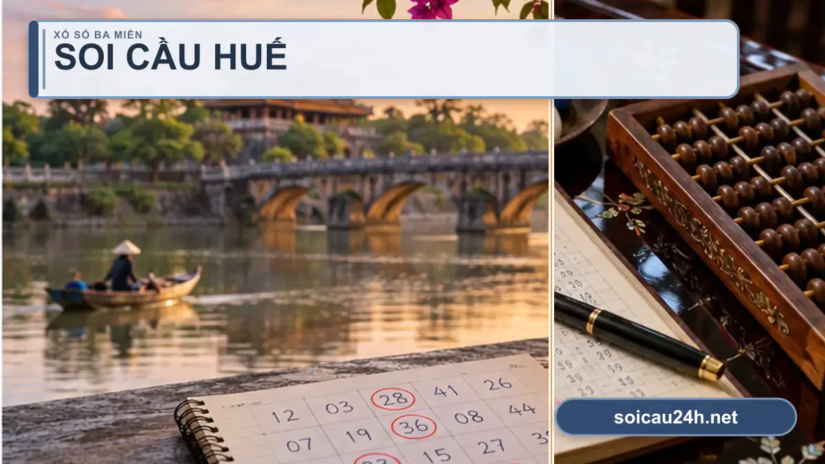 Minh họa dự đoán XSTTH - Soi cầu xổ số Huế theo phong cách xổ số Việt Nam.