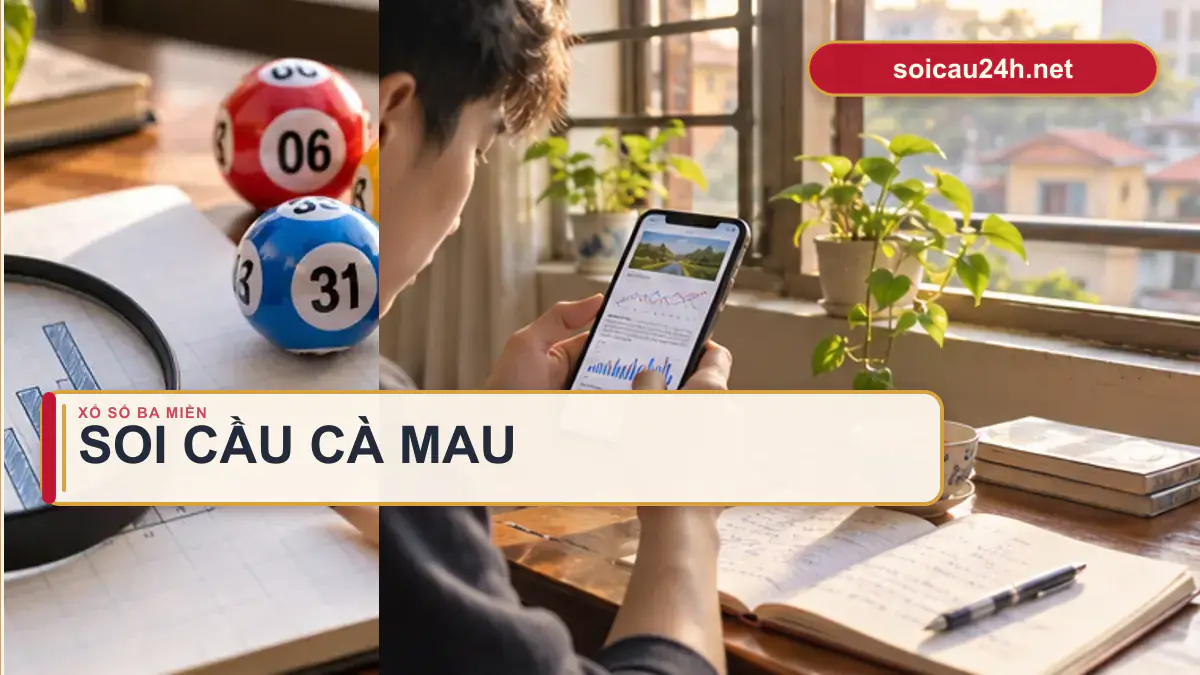 Minh họa dự đoán XSCM - Soi cầu xổ số Cà Mau theo phong cách xổ số Việt Nam.