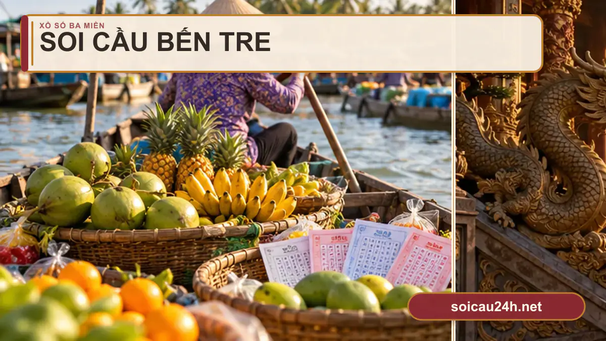 Minh họa dự đoán XSBTR - Soi cầu xổ số Bến Tre theo phong cách xổ số Việt Nam.