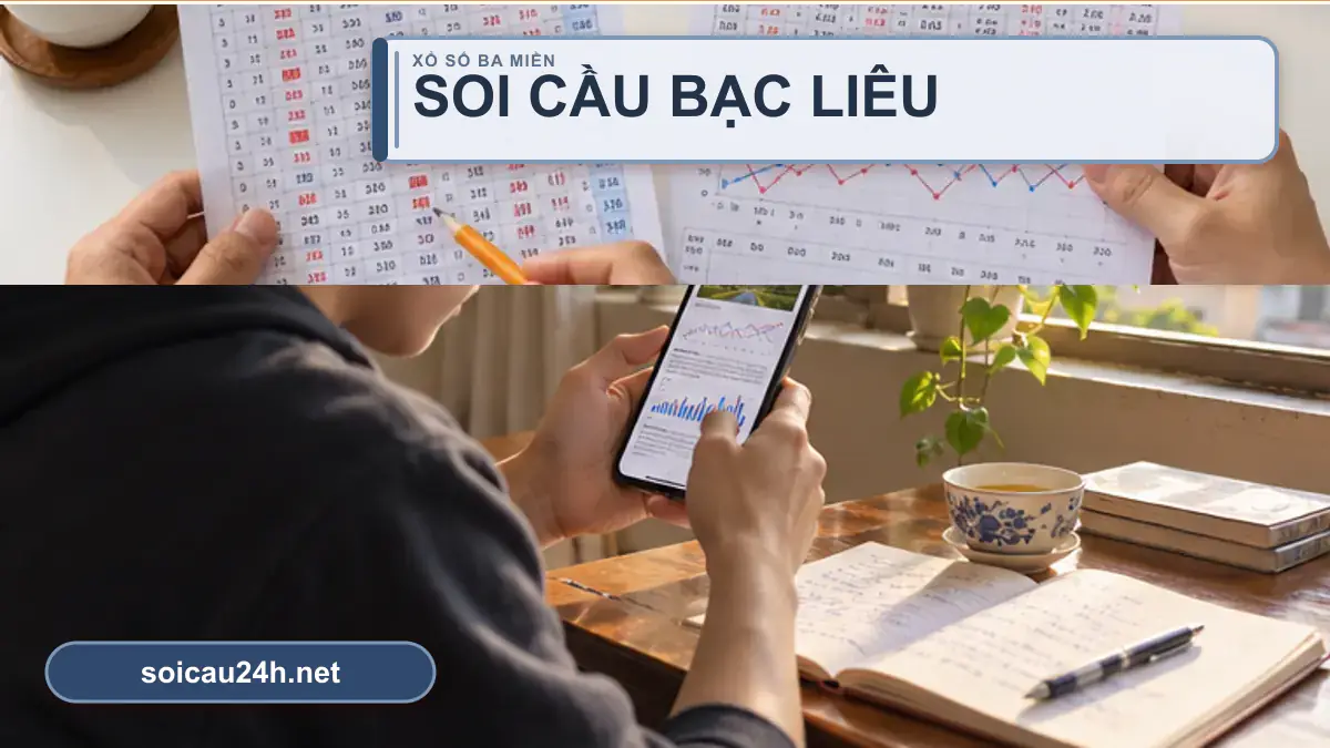 Minh họa dự đoán XSBL - Soi cầu xổ số Bạc Liêu theo phong cách xổ số Việt Nam.