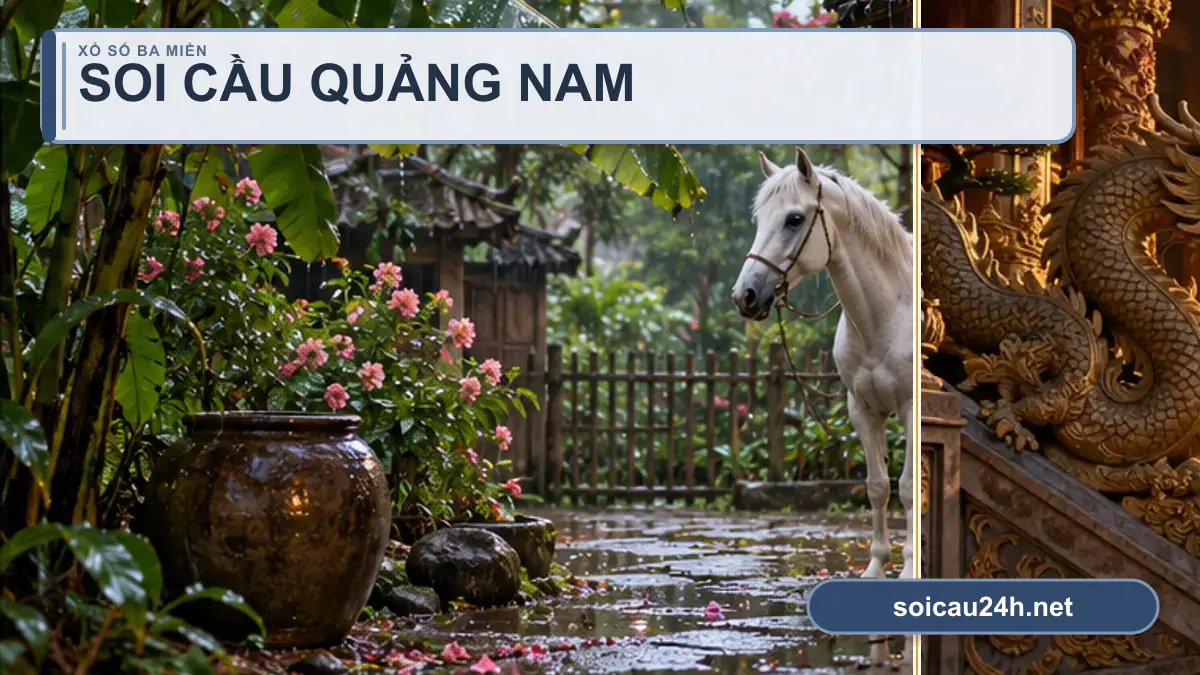 Minh họa dự đoán XSQNA - Soi cầu xổ số Quảng Nam theo phong cách xổ số Việt Nam.