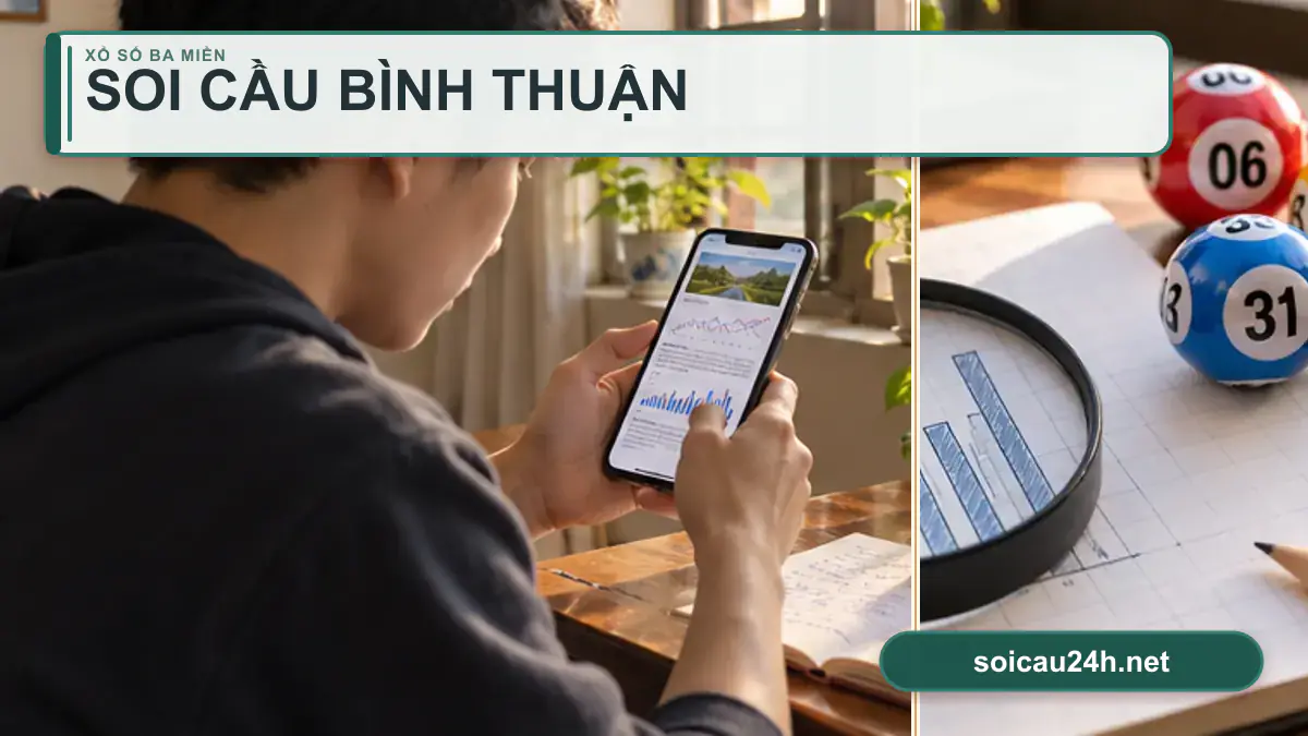 Minh họa dự đoán XSBTH - Soi cầu xổ số Bình Thuận theo phong cách xổ số Việt Nam.