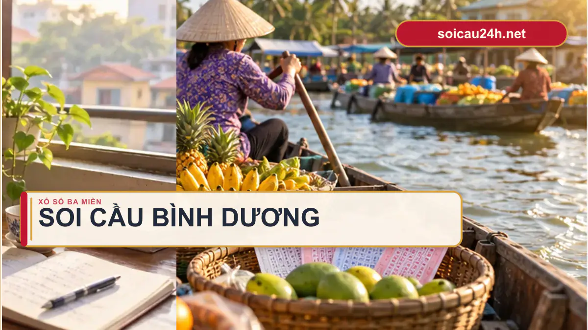Minh họa dự đoán XSBD - Soi cầu xổ số Bình Dương theo phong cách xổ số Việt Nam.