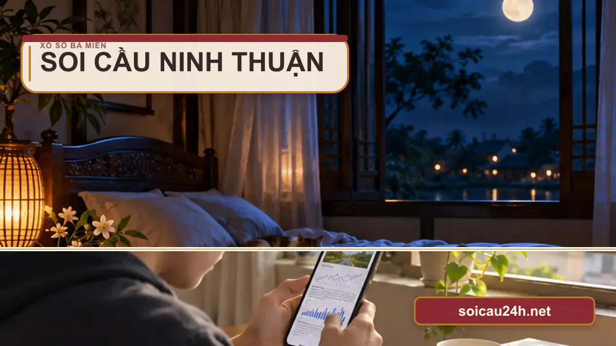 Minh họa dự đoán XSNT - Soi cầu xổ số Ninh Thuận theo phong cách xổ số Việt Nam.