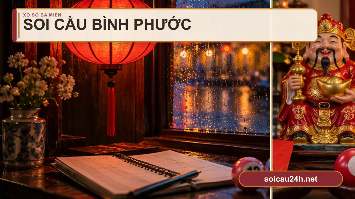 Minh họa dự đoán XSBP - Soi cầu xổ số Bình Phước theo phong cách xổ số Việt Nam.