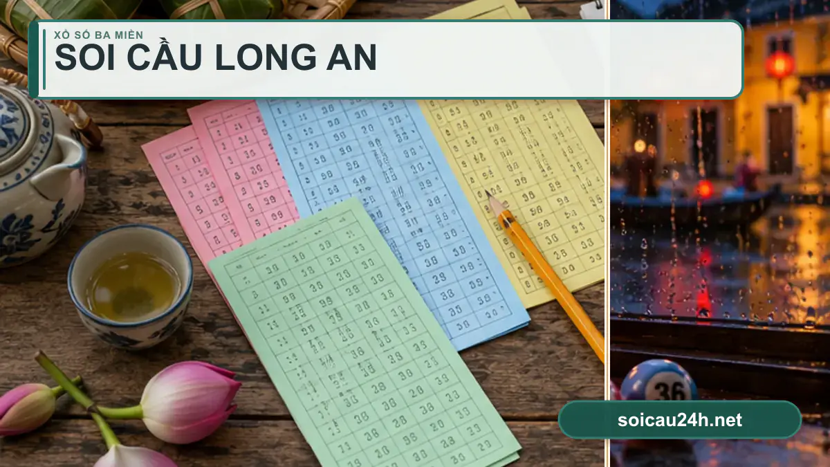 Minh họa dự đoán XSLA - Soi cầu xổ số Long An theo phong cách xổ số Việt Nam.