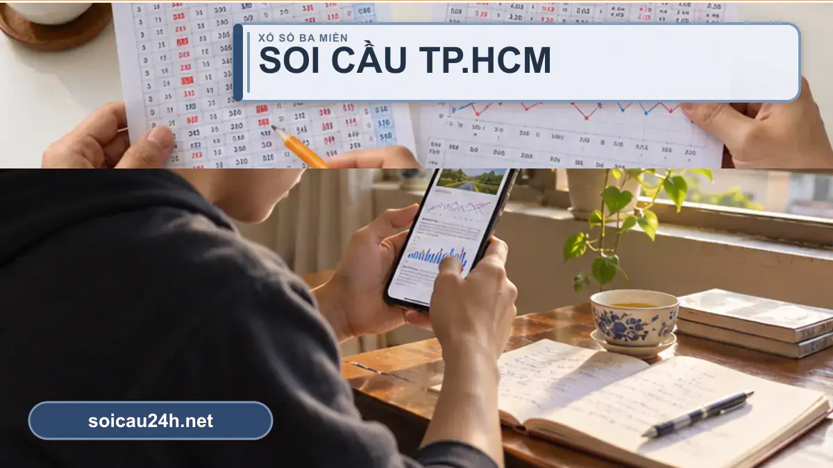 Minh họa dự đoán XSHCM - Soi cầu xổ số TP.HCM theo phong cách xổ số Việt Nam.