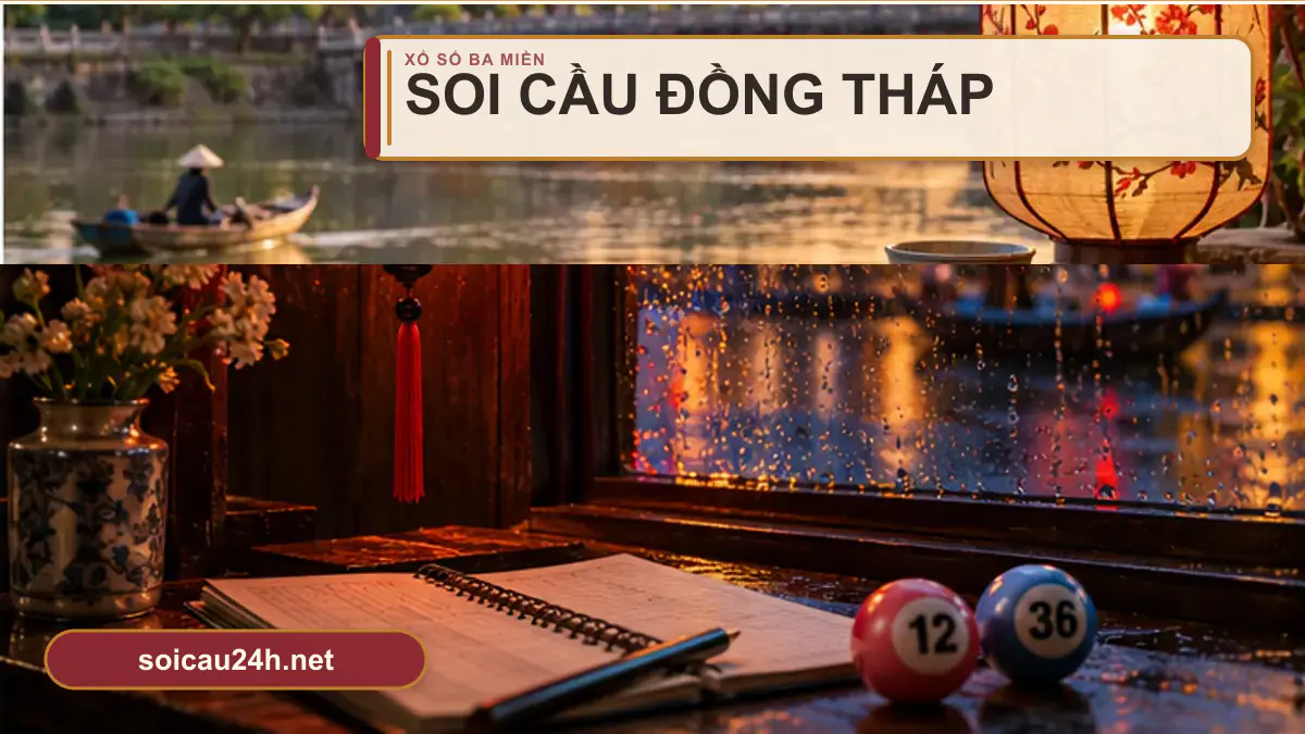 Minh họa dự đoán XSDT - Soi cầu xổ số Đồng Tháp theo phong cách xổ số Việt Nam.