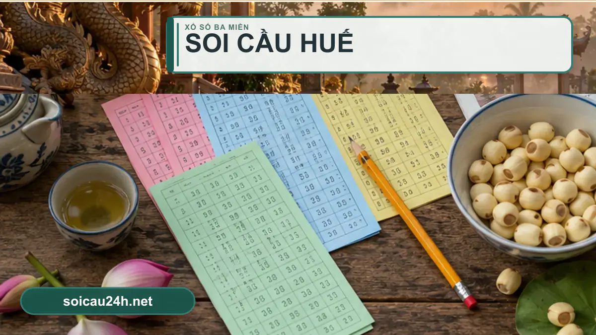 Minh họa dự đoán XSTTH - Soi cầu xổ số Huế theo phong cách xổ số Việt Nam.