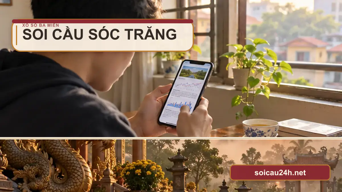 Minh họa dự đoán XSST - Soi cầu xổ số Sóc Trăng theo phong cách xổ số Việt Nam.