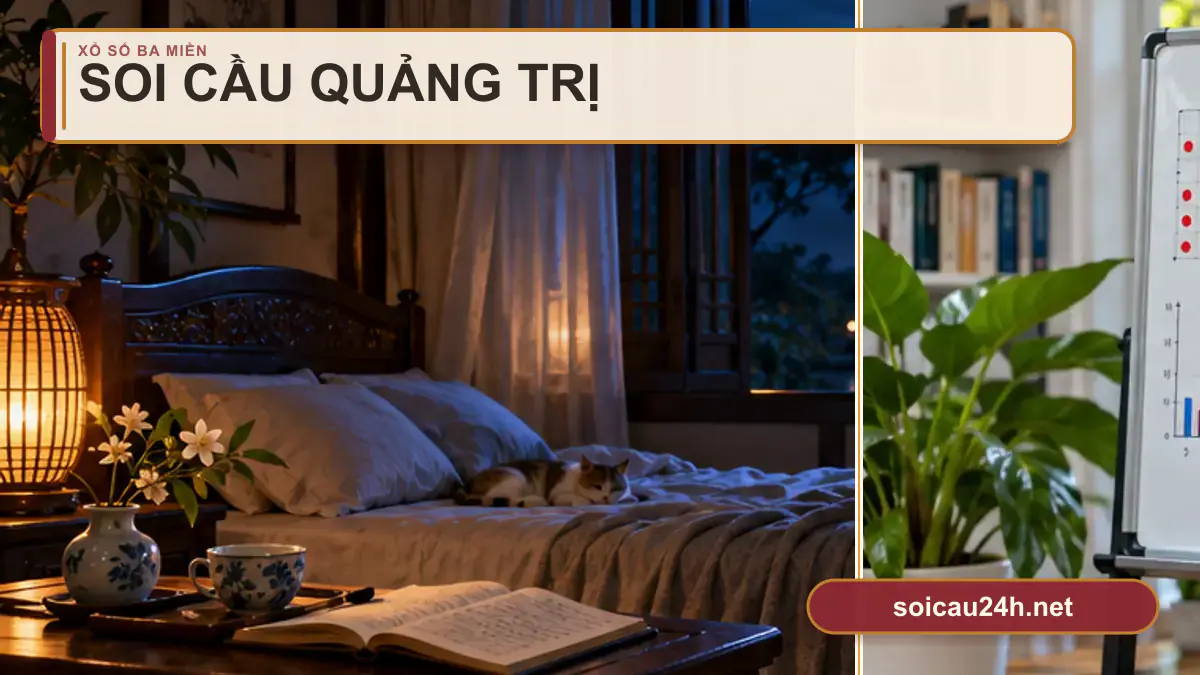Minh họa dự đoán XSQT - Soi cầu xổ số Quảng Trị theo phong cách xổ số Việt Nam.