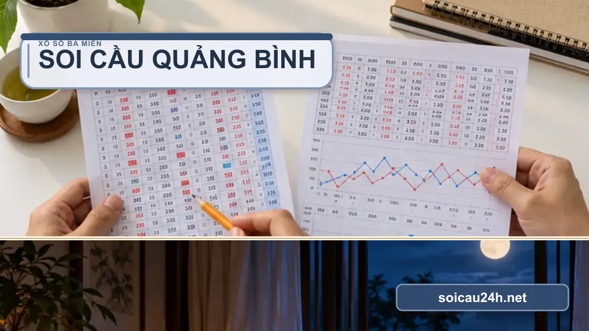 Minh họa dự đoán XSQB - Soi cầu xổ số Quảng Bình theo phong cách xổ số Việt Nam.
