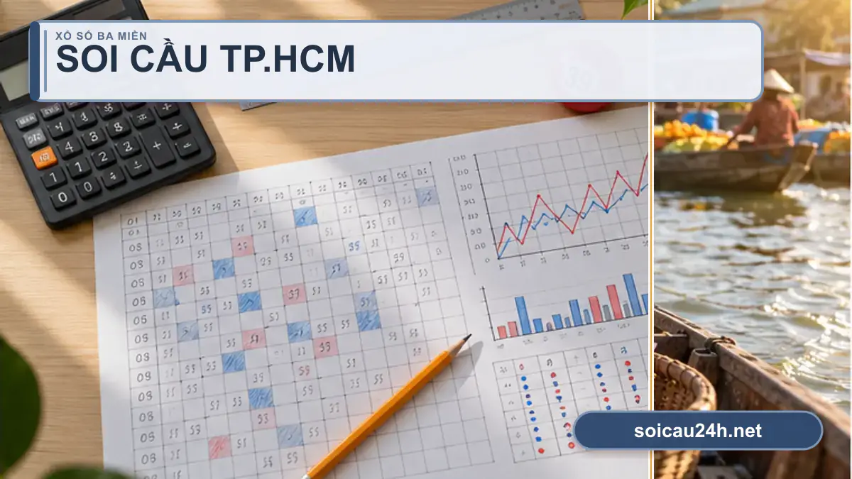 Minh họa dự đoán XSHCM - Soi cầu xổ số TP.HCM theo phong cách xổ số Việt Nam.