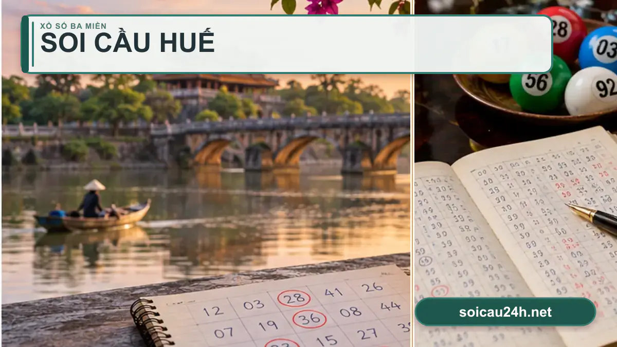Minh họa dự đoán XSTTH - Soi cầu xổ số Huế theo phong cách xổ số Việt Nam.