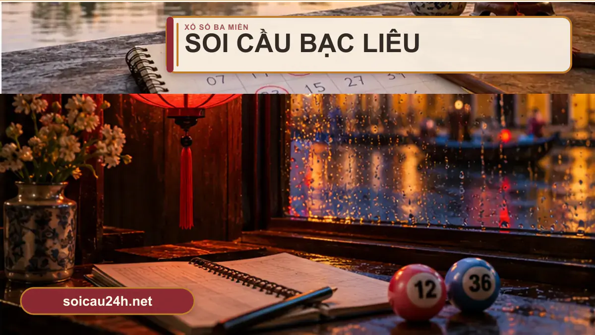 Minh họa dự đoán XSBL - Soi cầu xổ số Bạc Liêu theo phong cách xổ số Việt Nam.