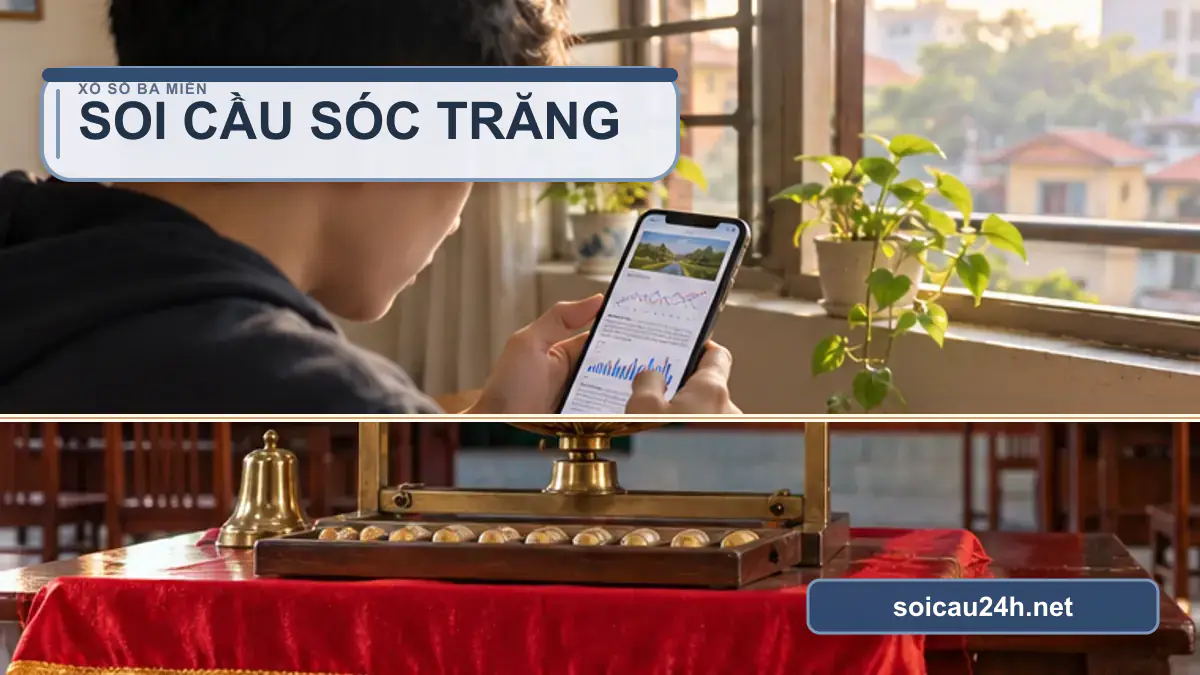 Minh họa dự đoán XSST - Soi cầu xổ số Sóc Trăng theo phong cách xổ số Việt Nam.