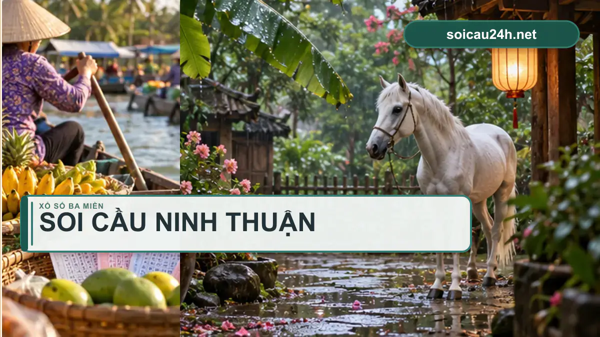 Minh họa dự đoán XSNT - Soi cầu xổ số Ninh Thuận theo phong cách xổ số Việt Nam.