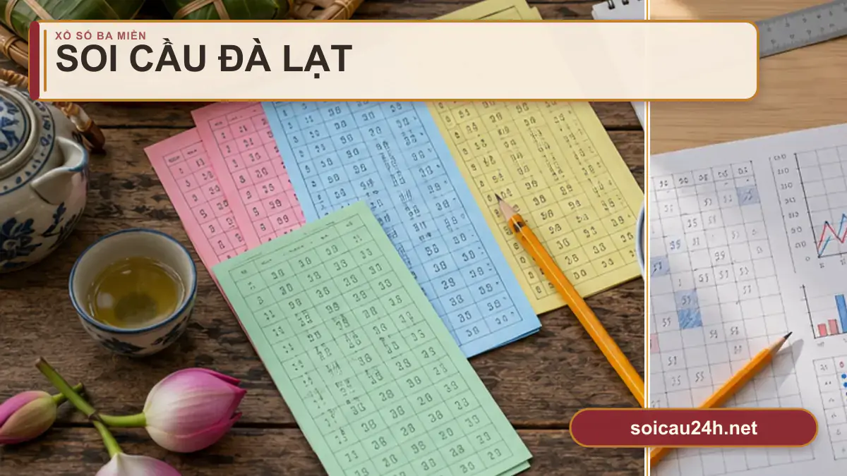 Minh họa dự đoán XSDL - Soi cầu xổ số Đà Lạt theo phong cách xổ số Việt Nam.