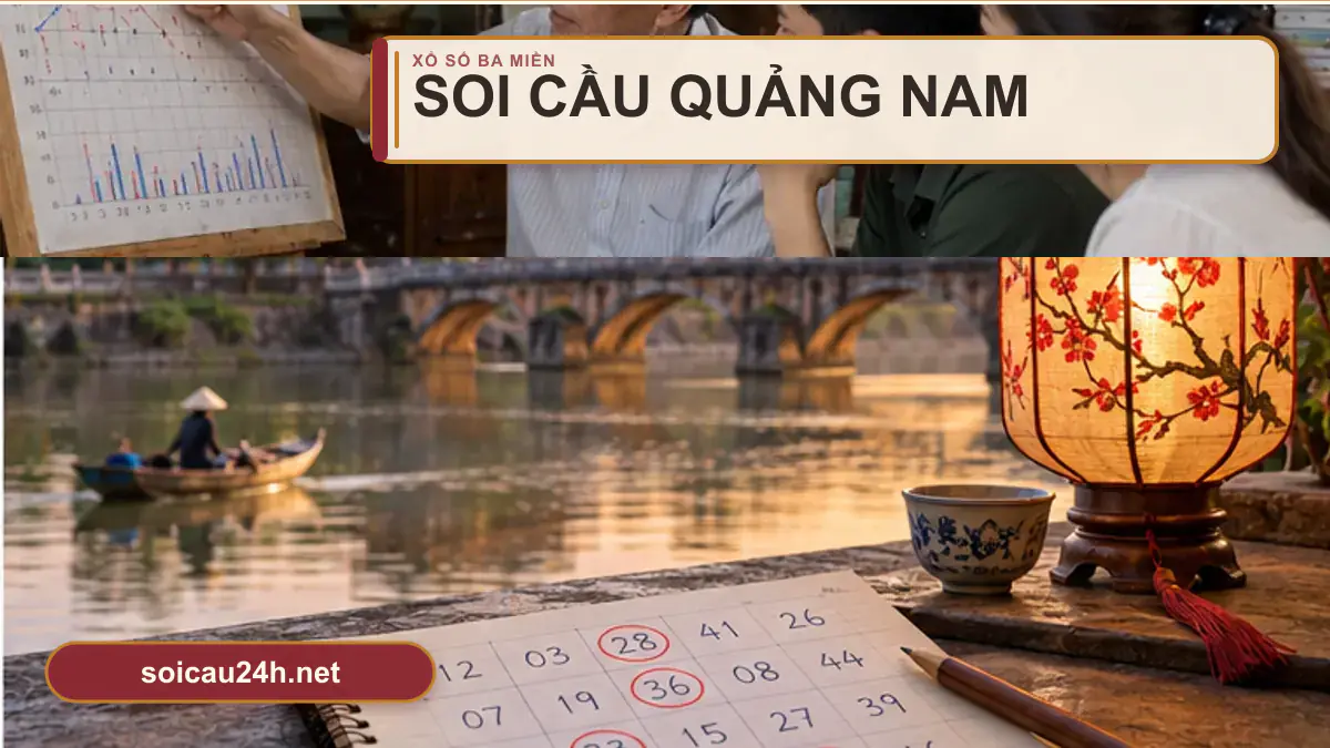 Minh họa dự đoán XSQNA - Soi cầu xổ số Quảng Nam theo phong cách xổ số Việt Nam.