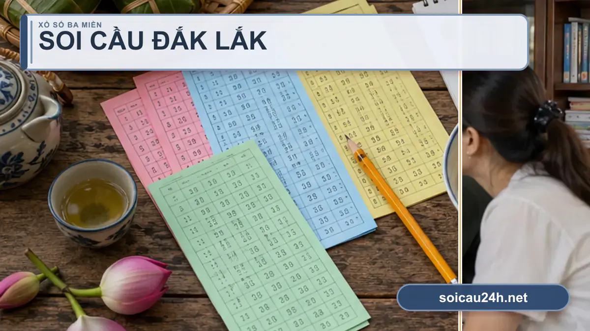 Minh họa dự đoán XSDLK - Soi cầu xổ số Đắk Lắk theo phong cách xổ số Việt Nam.