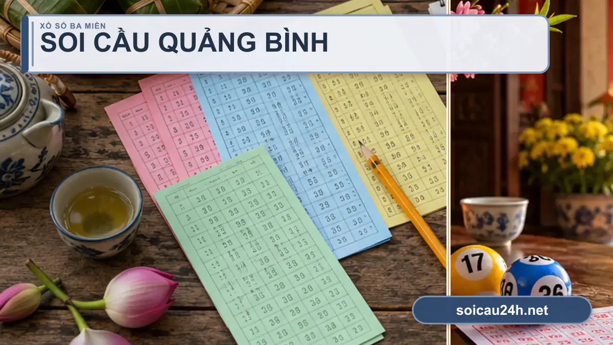 Minh họa dự đoán XSQB - Soi cầu xổ số Quảng Bình theo phong cách xổ số Việt Nam.